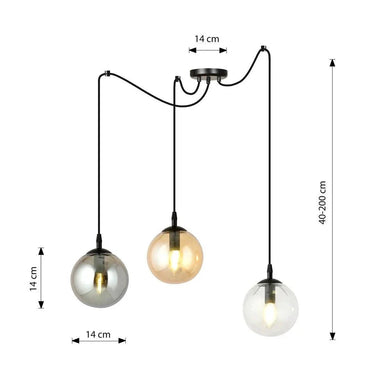 GIGI 3-lichts hanglamp - Mix