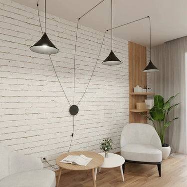 ABRAMO 3-lichts hanglamp - Zwart
