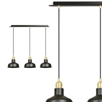 Emibig IBOR 3-lichts hanglamp - Zwart goud - Mooier Thuis