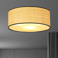 Aston plafondlamp rotan 3-lichts naturel