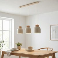 Vigo hanglamp hout 3-lichts mokka