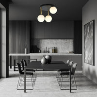 Emibig DOLCE 3-lichts plafondlamp – Wit/zwart - Mooier Thuis