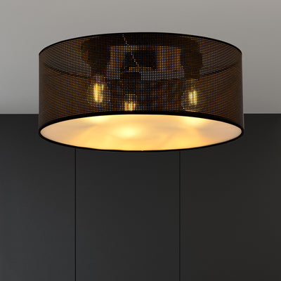Aston plafondlamp 1-lichts zwart goud