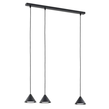 ELIT 3-lichts hanglamp - Zwart metaal