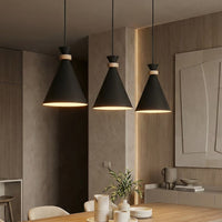 Zero hanglamp hout 3-lichts zwart