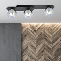 PLAZA 3-lichts plafondlamp - Smoked glas - afbeelding 2