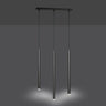 SELTER 3-lichts hanglamp - Zwart frame hanglamp met buisvorm - sfeervol in een Minimalistisch interieur