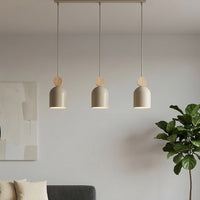Mesi hanglamp hout 3-lichts mokka naturel