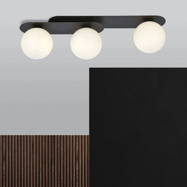 PLAZA 3-lichts plafondlamp - Wit glas