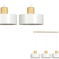 TORIN 3-lichts hanglamp - Wit frame - afbeelding 2