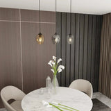 ISTAR 3-lichts hanglamp - Mix glas hanglamp met ronde bol - 70 cm breed