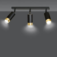Emibig HIRO 3-lichts plafondlamp - Zwart goud - Mooier Thuis