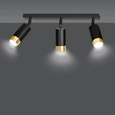 HIRO 3-lichts plafondlamp - Zwart goud