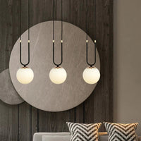 Emibig GLAM 3-lichts hanglamp - Wit glas - Zwart frame - Mooier Thuis
