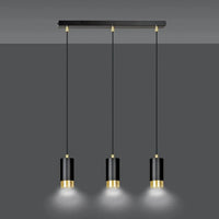 Emibig FUMIKO 3-lichts hanglamp - Zwart goud - Mooier Thuis