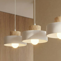 Kivi hanglamp hout 3-lichts wit
