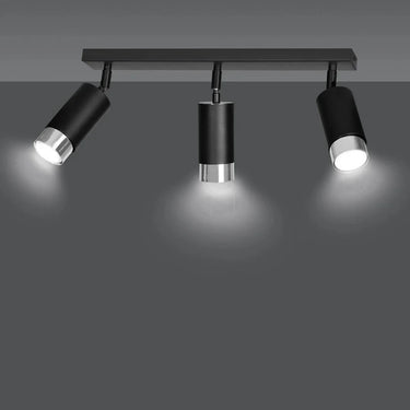 HIRO 3-lichts plafondlamp - Zwart chroom