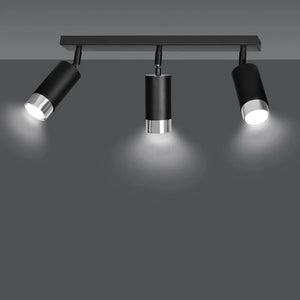 HIRO 3-lichts plafondlamp - Zwart chroom