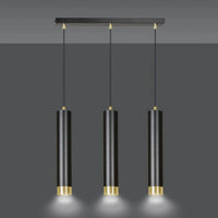 Emibig KIBO 3-lichts hanglamp - Zwart goud - Mooier Thuis