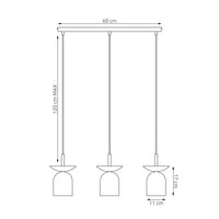Emibig EGO 3-lichts hanglamp - Grijs/zwart - Mooier Thuis