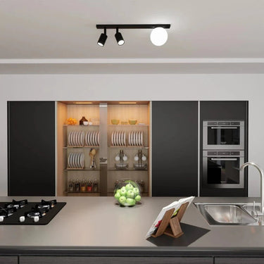 BASTER 3-lichts plafondlamp - Zwart frame