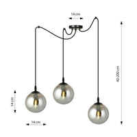 Emibig GIGI 3-lichts hanglamp - Smoked glas - Mooier Thuis