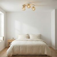 Sopra plafondlamp amber glas 3-lichts amber