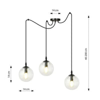 Emibig GIGI 3-lichts hanglamp - Helder glas - Mooier Thuis
