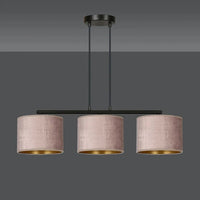 Emibig HILDE 3-lichts balkhanglamp - Roze fluweel - Mooier Thuis