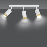 Emibig HIRO 3-lichts plafondlamp - Wit met gouden accenten - Mooier Thuis