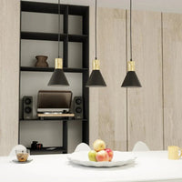 Emibig PINK 3-lichts hanglamp - Zwart met gouden accent - Mooier Thuis