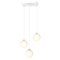ROYAL 3-lichts hanglamp - Wit glas - afbeelding 2