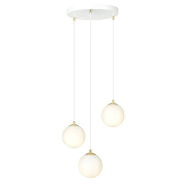 ROYAL 3-lichts hanglamp - Wit glas