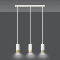 Emibig FUMIKO 3-lichts hanglamp - Wit met gouden accenten - Mooier Thuis