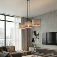 Eco hanglamp textiel 3-lichts grijs