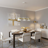 Lux hanglamp 3-lichts wit goud