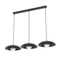 SKIN 3-lichts hanglamp - Zwart frame wit glas - afbeelding 2