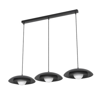 SKIN 3-lichts hanglamp - Zwart frame wit glas - afbeelding 2