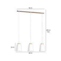 BOLERO 3-lichts hanglamp – Wit - afbeelding 2