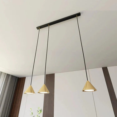 ELITE 3-lichts hanglamp - Zwart Goud - Kegelvormig
