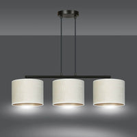 HILDE 3-lichts hanglamp - Wit fluweel - afbeelding 2