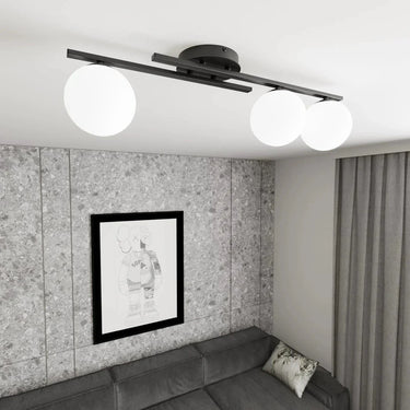 KAIRO 3-lichts plafondlamp - Wit glas