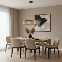 Eco hanglamp rotan 3-lichts naturel