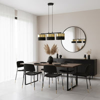 Lux hanglamp 3-lichts goud zwart
