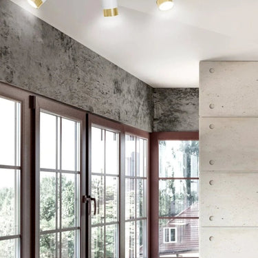 HIRO 3-lichts plafondlamp - Wit met gouden accenten