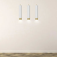 KIBO 3-lichts hanglamp - Wit metaal met gouden accenten - afbeelding 2