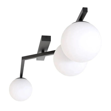NATON 3-lichts plafondlamp - Wit glas