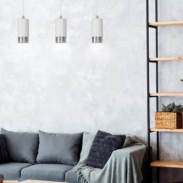 FUMIKO 3-lichts hanglamp - Wit Chroom