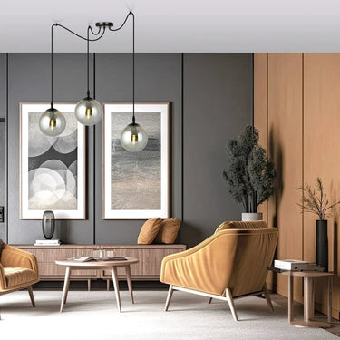 GIGI 3-lichts hanglamp - Smoked glas
