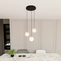 ROYAL 3-lichts hanglamp – Wit/zwart - afbeelding 2